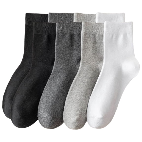 NIAIZEK 4Pairs Mens Fitness Socks Mid Calf Comfortable Breathable Assorted Colors