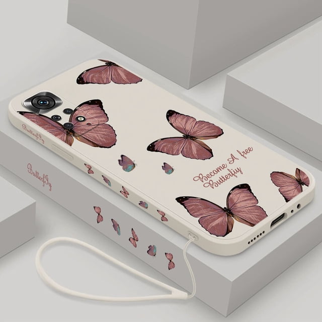 Funda de teléfono de mariposa Retro Para Xiaomi Redmi Note 11 Pro 12 Pro Plus 12 Turbo 5G 10 8 9 Pro Max 9t 10s 9s, funda de silicona Original Fivean unisex