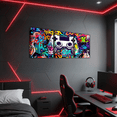 thumbnail image 2 of Erosebridal Watercolor Video Game Canvas Wall Art for Bedroom, Gamer Wall Hanging Decor for Living Room, Splatter Decorative, 2 of 5
