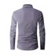 thumbnail image 5 of Ceisia Contrast Panel Stand Collar Shirt Men's Slim Fit Long Sleeve Casual Button-Down Top with Pocket Gray M Gifts, 5 of 6