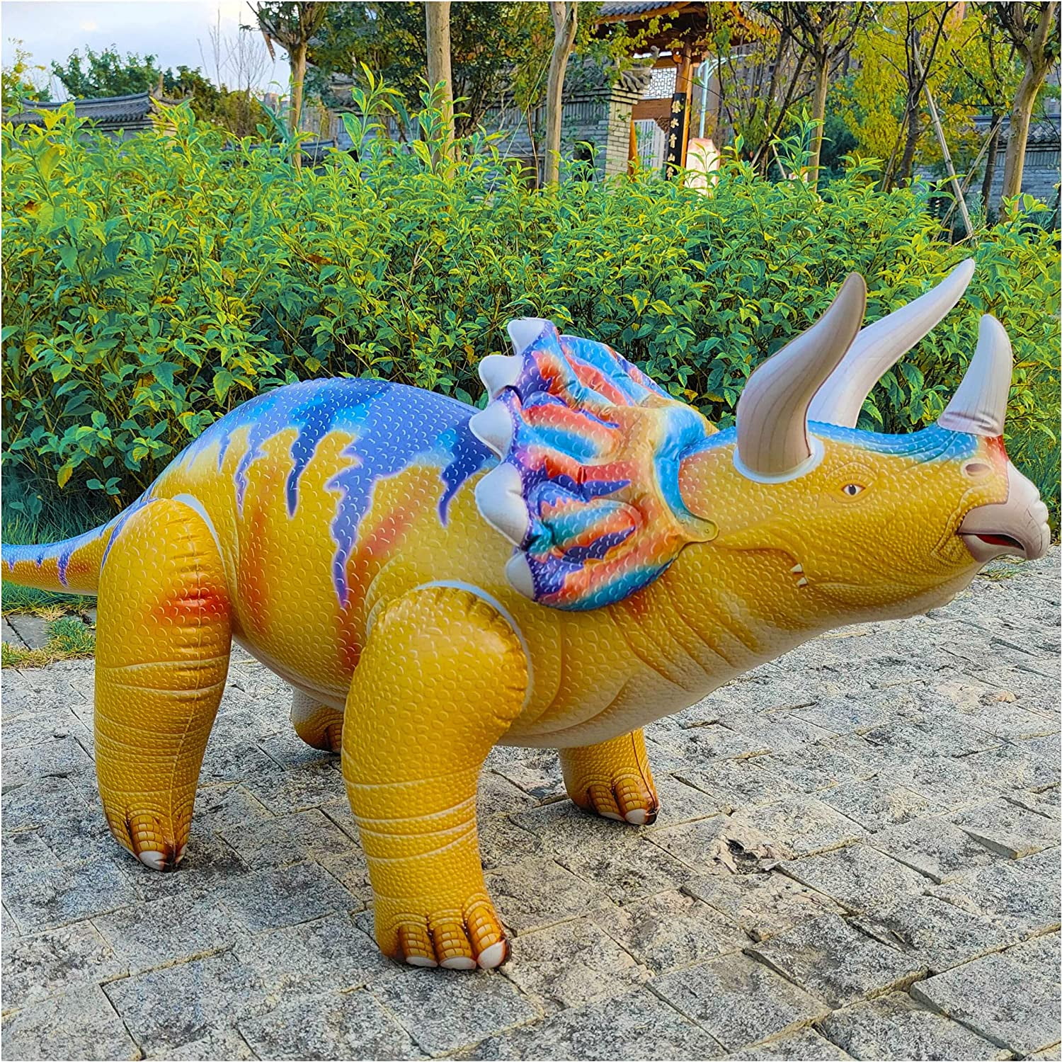 43”L Triceratops Inflatable Dinosaur Party Decorations Blow Up Dinosaur