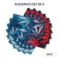 thumbnail image 3 of Placemats Set of 4 / 6, Red And Blue Leaves Placemats for Dining Table Indoor/Outdoors Heat Resistant Washable Placemats 18" x 12", 3 of 8