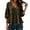 Army Green, variant on Women T-Shirts Elegant 3/4 Sleeve Layered Blouse Flowy Peplum Tops Tunic Casual Summer Shirt V-Neck Leisure Solid Color Streetwear