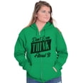 thumbnail image 3 of Dont Even Think About It Attitude Zip Hoodie Sweatshirt Women Brisco Brands L, 3 of 6