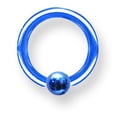 thumbnail image 2 of Designer Stainless Steel 12G (2Mm) 3/8 (10Mm) Dia W 4Mm Ball Cobalt Blue Titanium Made In China -Jewelry By Sweet Pea Creations, 2 of 2