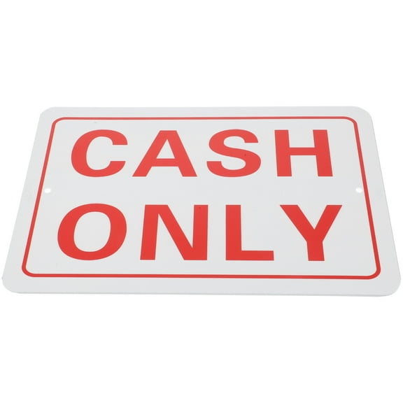 Cash Sign Only for Shop No Checks Business Emblems Retail Store Signs Cashier Office