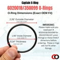 thumbnail image 3 of Captain O-Ring 6020018/350099 ORings Compatible with Pentair 350157/351157 Superflo Union Fitting & Sta-Rite SuperMax Adapter 3 Pack, 3 of 7
