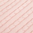 thumbnail image 4 of Ntbay 100% Cotton Cable Knit Toddler Blanket, Soft Warm Unisex Baby Blanket for Crib, 30"x40", Baby Pink, 4 of 7