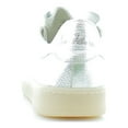 thumbnail image 5 of Sam Edelman Jaxon Soft Silver Lace Up Rounded Toe Low Top Fashion Sneakers (Soft Silver, 7), 5 of 8