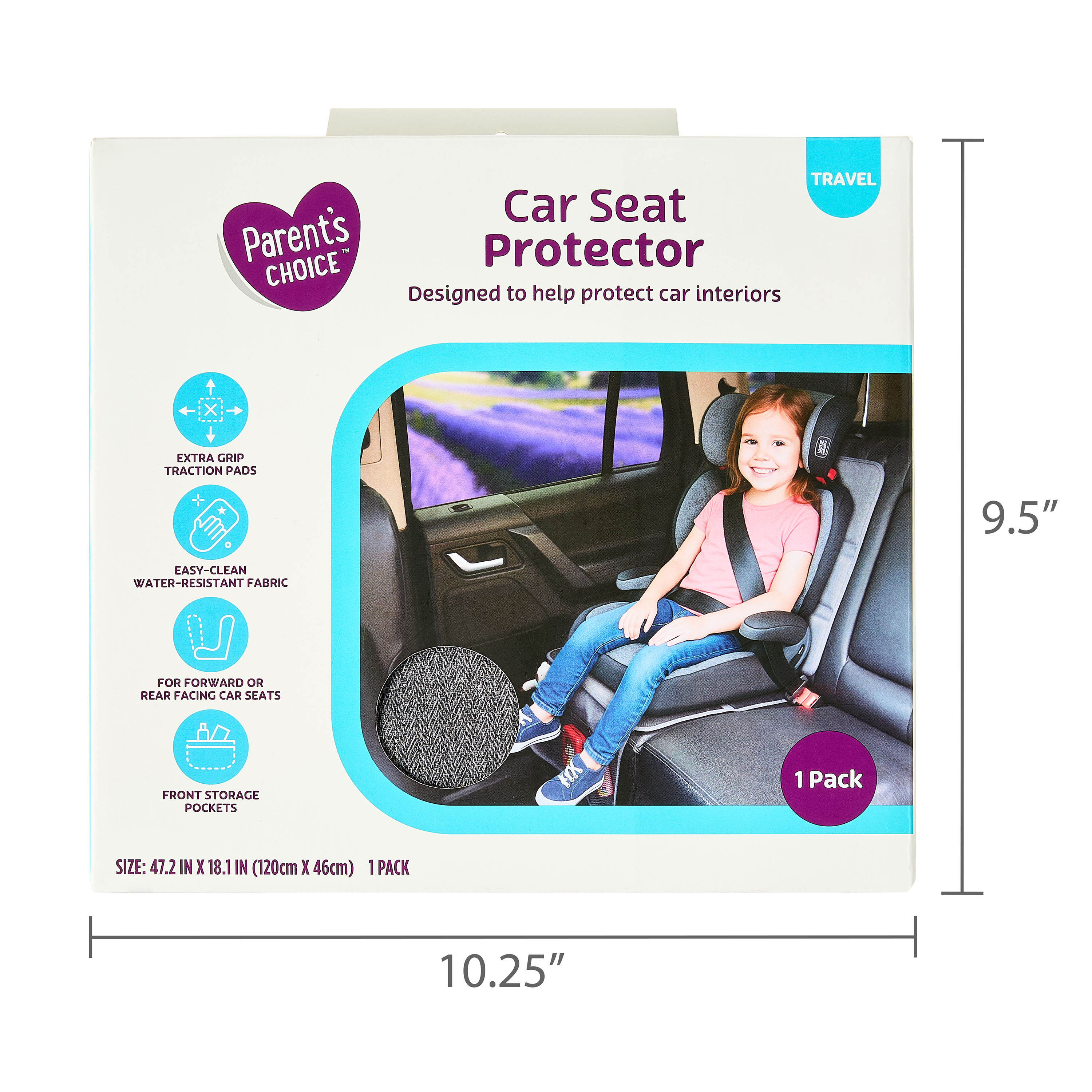 Parent's Choice Car Seat Protector, Gray photo 7