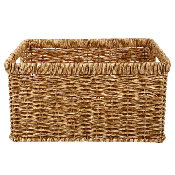 Bathroom Storage Basket Brown Rattan Woven Baskets