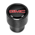 thumbnail image 2 of GMC Red Logo in Black on Black Aluminum Tire Valve Stem Caps, 2 of 5