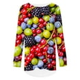 thumbnail image 6 of CLOOCL Fruits Print Shirts Plus Size Women Clothing Long Sleeves Tops Female T-Shirts, 6 of 6