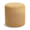thumbnail image 1 of Pemberly Row Ottomane / Tabouret Jaune Moderne / Contemporain en Tissu Microsuède Doux, 1 of 8