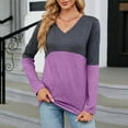thumbnail image 4 of Womens 3/4 Sleeve T Shirts Cotton Long Sleeve Summer V Neck Casual Tops Regular Blouse Tops, 4 of 6