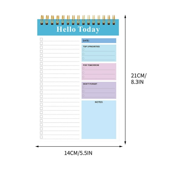 fheaev Daily To-Do Notepad To-Do List Notepad Management Task Plan List Notebook Organizer For School Office Supplies Undated Agenda 52 Sheets