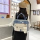thumbnail image 4 of gran capacidad bolsa de lona mujer mensajero harajuku escolar mujer solo hombro doble mochila, 4 of 4