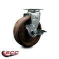 thumbnail image 2 of 6 Inch High Temp Glass Filled Nylon Swivel Caster with Bronze Bearing and Brake, 2 of 2