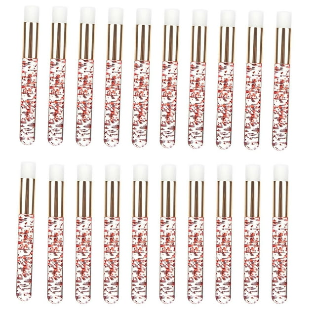 lionlar 20 Pcs Brosses à Shampoing Pailletées pour Femmes Filles Lavage des Cils Usage Maison Salon Rouge Pelable