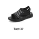 thumbnail image 2 of Guardurnaity Sandalias de verano para mujer, ideales para paseos informales por la playa y aventuras al aire libre. Zapatos de moda para mujer. Calzado G-YW179 negro, en caja 37, 2 of 6