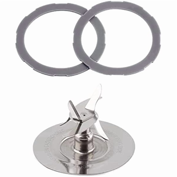 Replacement Blender Parts for Pro 1200 Blender, Includes Stainless Steel Blender Cutter Blade 164160, 2Pcs Silicone Rubber Gaskets 182341-000-842, Food Grade Blender Replacement Parts Compatible Part