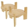 thumbnail image 3 of 2 soportes de madera para dispensador de bebidas, base de madera para macetas, dispensador para fiestas en casa y eventos de catering, 3 of 7