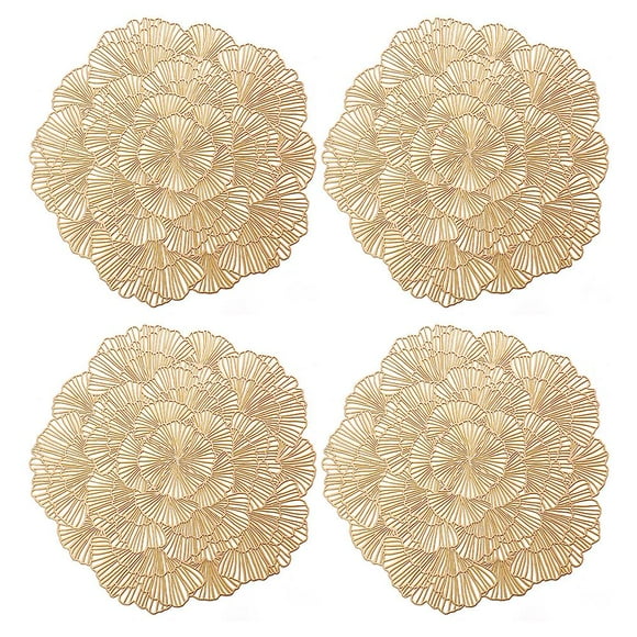 Jinsinto 4pcs elegant placemats floral placemats table setting kitchen placemats for dining table wedding decorative