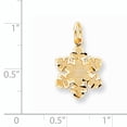 thumbnail image 3 of 10k Yellow Gold Solid Satin Snowflake Charm Pendant, 3 of 7
