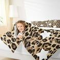 thumbnail image 4 of Feelyou Cartoon Stars Full Size Comforter Sets, Western Leopard Print Bedding Sets, 3pcs, 4 of 8