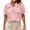 Light pink, variant on Short Sleeved Peter Pan Collar Women Button Down Blouse Tops