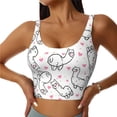 thumbnail image 2 of Lsque Alpacas and Hearts Printed Women'S Sports Bra, Compression, Moisture Wicking, High-Impact Sports Bra For Women,Supportive sports bra-Large, 2 of 9