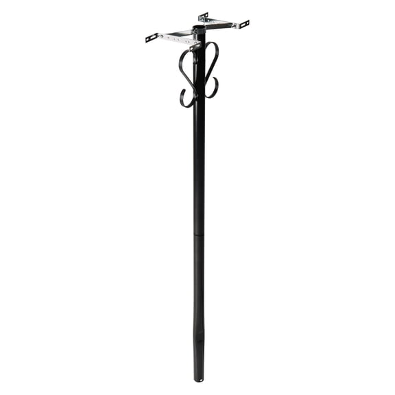 Architectural Mailboxes Decoraitve Round Steel, In-ground Mailbox Post in Black