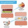 thumbnail image 5 of Plastic Pencil Box Large Capacity Pencil Boxes Clear Boxes with Snap-Tight Lid Stylish Office Supplies Storage Organizer Box Strawberry and White Stars Pattern, 5 of 7