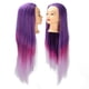 thumbnail image 5 of Cabeza De Maniquí De Peinado De Cabeza, Cabeza De Entrenamiento De Peluquería De Fibra Sintética Femenina Multifuncional Portátil Degradado Rosa Púrpura Con Abrazadera Para, 5 of 7