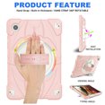 thumbnail image 4 of Dteck Case for Samsung Galaxy Tab A8 10.5-inch (SM-X200/X205),Heavy Duty 3-Layer Protection Rotating Stand Case Shockproof Armor Hard Cover with Shoulder Strap for Galaxy Tab A8 10.5-inch,Pink, 4 of 7