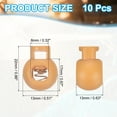 thumbnail image 2 of Uxcell Plastic Cord Lock, Single Hole Toggle Stopper Round Ball Shaped Adjustable Cord Stop Fastener Khaki, 2 of 6