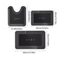 thumbnail image 4 of Kieeoam Memory Foam Black Bathroom Rug Sets 3 Piece, Ultra Absorbent Bath Mat for Bathroom - Non-Slip Machine Washable & Dry Quickly, 3 Piece Bathroom Mat Set, Black Cleacrance, 4 of 5