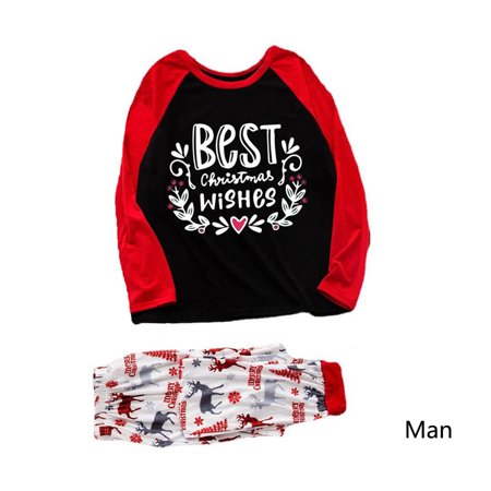 

Christmas Gifts Christmas Pajamas for Family Xmas Pajamas Pjs Sleepwear Outfits Matching Set Polyester Fiber Black Xl