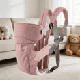 thumbnail image 3 of Baby Carrier Infant Carrier Ergonomic Baby Carrier Backpack,Breathable Front Back Carrying Wrap Seat for Newborn Toddlers up to 33 lbs,Pink, 3 of 5