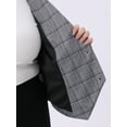 thumbnail image 5 of Chaleco de mujer plus size a cuadros GRACE & GRANDEUR, con botones, forrado, chaleco curvy vintage para oficina con bolsillo 1X gris, 5 of 5