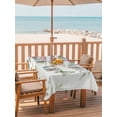 thumbnail image 2 of Outdoor Tablecloth with Umbrella Hole for Patio/Picnic/Party/Camping, Spring Roses Waterproof Table Cloth Rectangle Table Cover Washable, Garden Botanical Leaves Butterflies (60"x 84"), 2 of 8