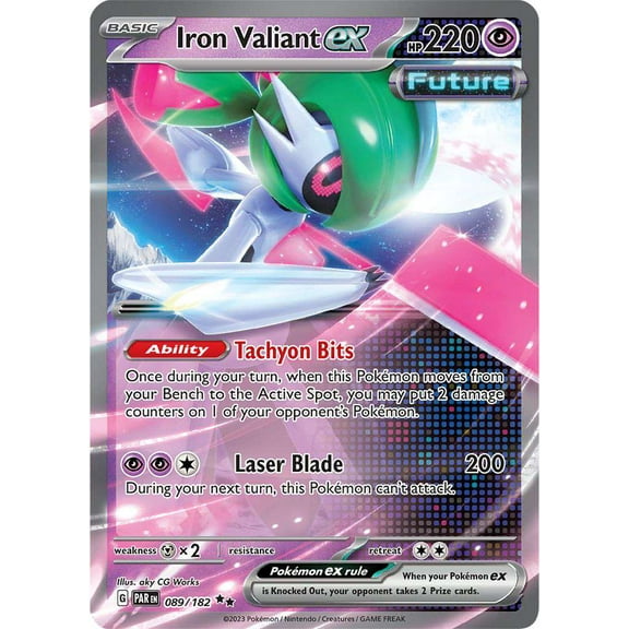 Pokemon Paradox Rift Double Rare Iron Valiant ex #89