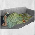 thumbnail image 6 of Ferris Wheel Soft Flannel Fleece Blanket, Graphic Composition of an Amusement Park with Bumper Cars Horror Tunnel Swings, Cozy Plush for Indoor and Outdoor Use, 60" x 80", Multicolor, by Ambesonne, 6 of 6