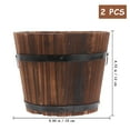 thumbnail image 2 of KONTONTY 2Set Wooden Barrel Flower Pot Vintage Wood Planter for Use, 2 of 8