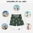 thumbnail image 6 of FORMRS Boys Swim Trunks Quick Dry Mesh Liner Boardshorts Sizes XS-XL, Beige Christmas Trees, 6 of 7