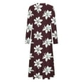 thumbnail image 4 of Wancir Women's Casual Long Sleeve Round Neck Hem T-Shirt Loose Dress with Pockets, 4 of 4