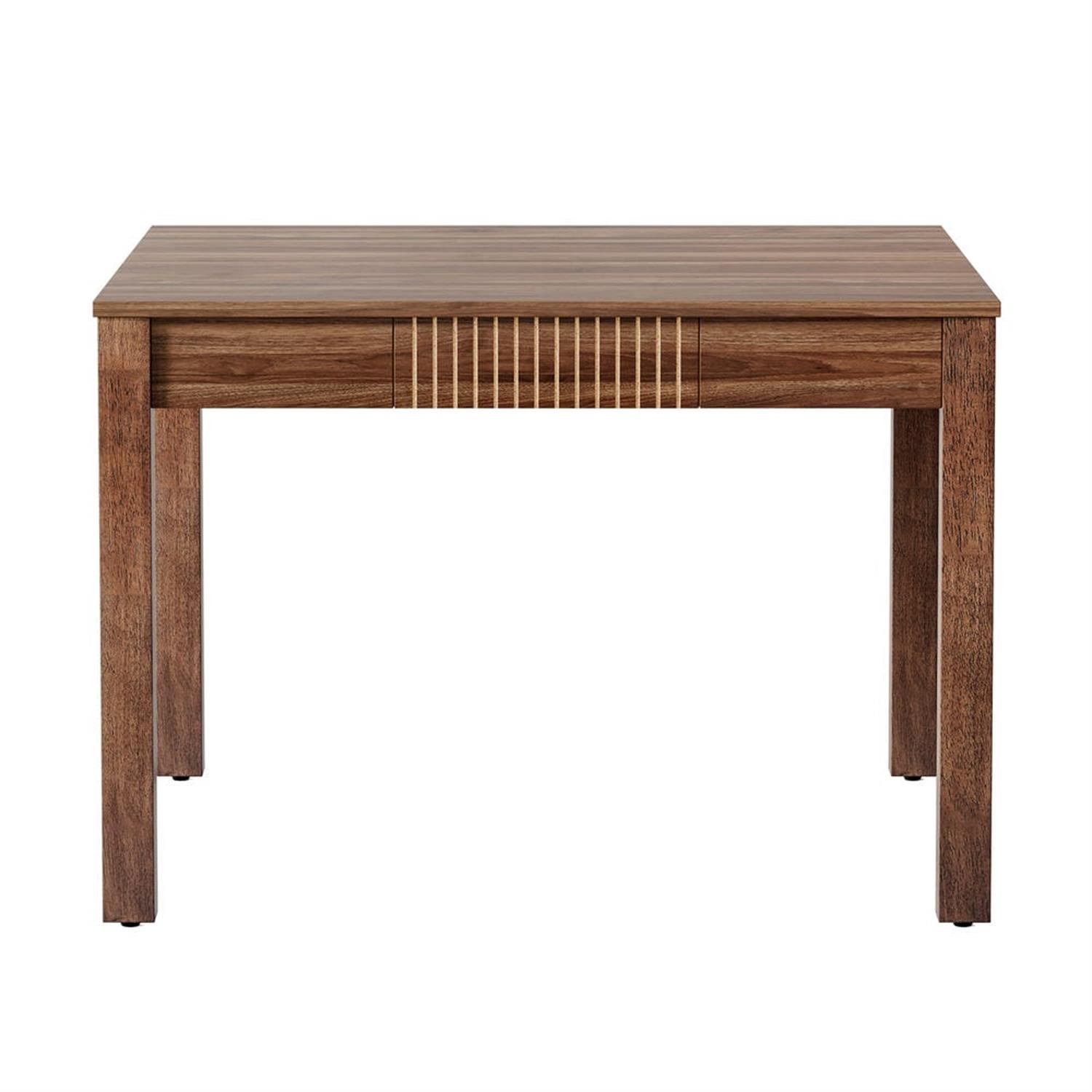 Demi Bonn 39" Wood Square Conference Room Tables, Modern Duty Study Writing Gaming Table for Home Office, Small Meeting Room Table, Brown