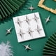 thumbnail image 4 of 15 broches de estrella de cuatro puntas, de aleación pulida, sencillos y modernos, con forma geométrica., 4 of 9