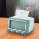 thumbnail image 3 of Funda de pañuelo con forma de televisor y soporte para teléfono • Diseño retro para salón • Plástico ABS • 7,28x5,70x6,29 pulgadas • Contiene pañuelos estándar y sobredimensionados, 3 of 6