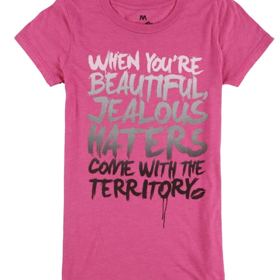 Local Celebrity Womens When You're Beautiful Graphic T-Shirt, Pink, Medium